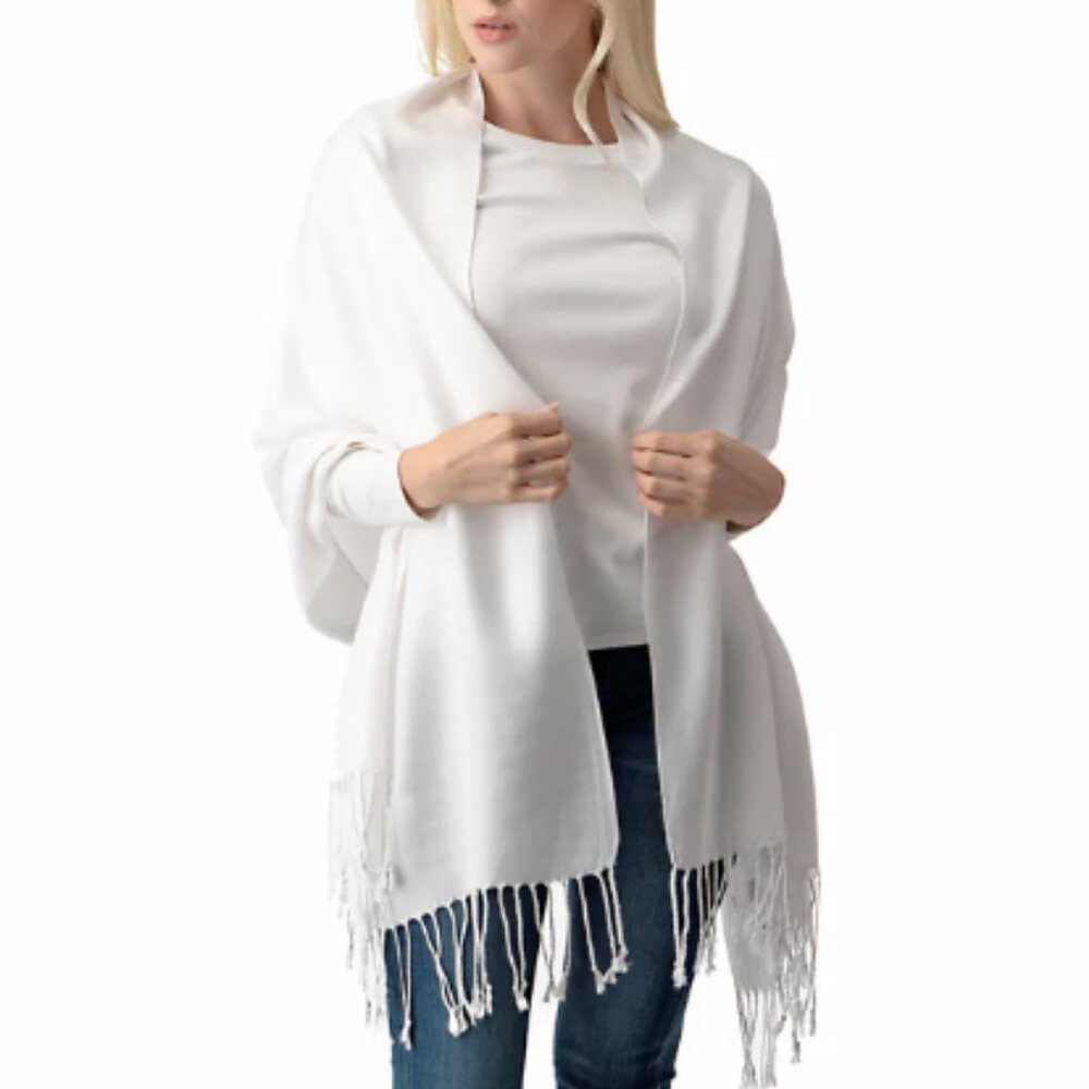 Pashmina Shawl in White
